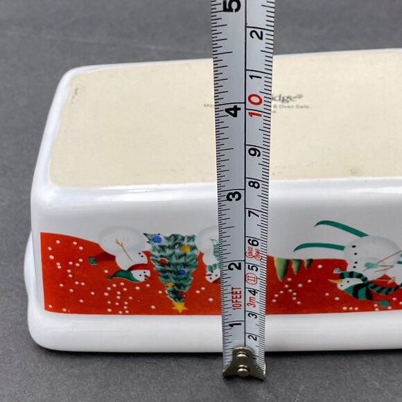 Christmas Loaf Pans Garden Ridge Mini Ceramic Snowman lot‎ of 2 VTG 6x3.5x3 - Picture 4 of 16